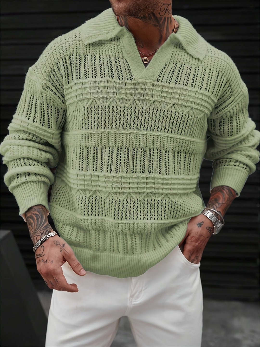 Wesley | Long-Sleeve Sweater with Cut Design