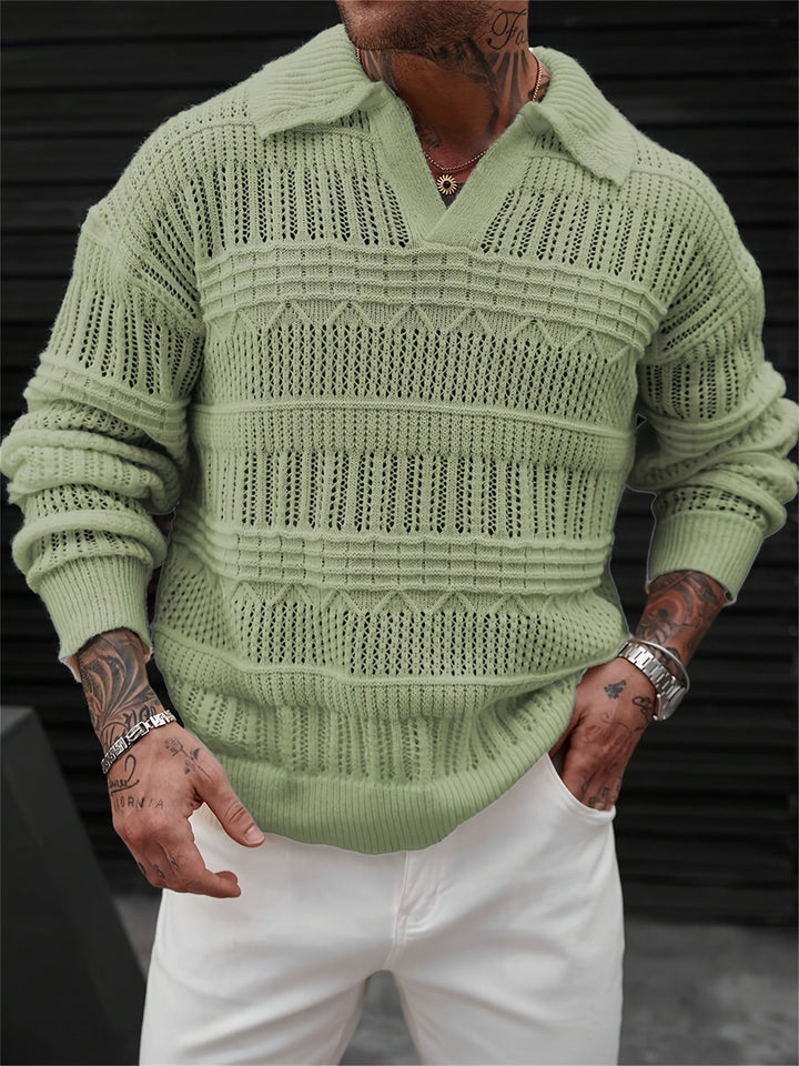 Wesley | Long-Sleeve Sweater with Cut Design