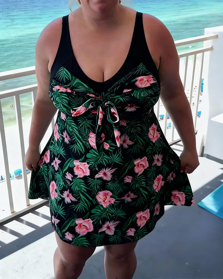 Casual Printed Two-Piece Swimsuit