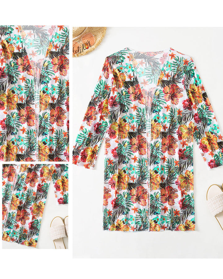 Floral Print Bikinis and Swim Cover-Up