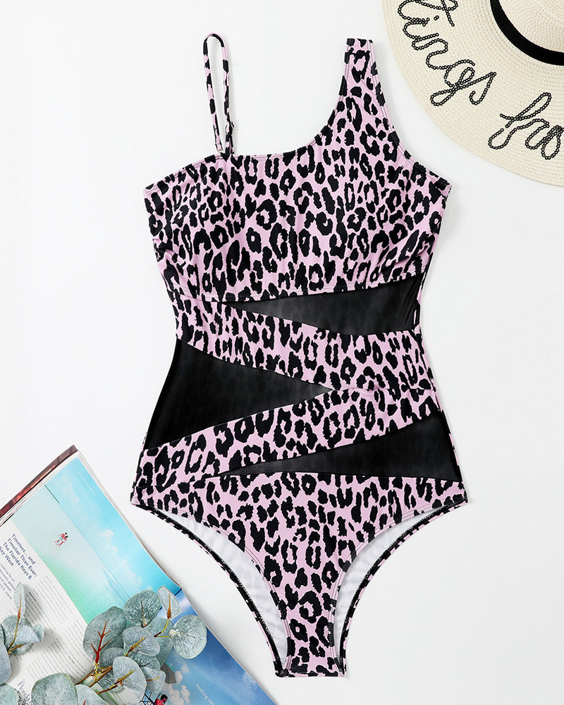 Sexy Cut-Out Shoulder One-Piece Swimsuit