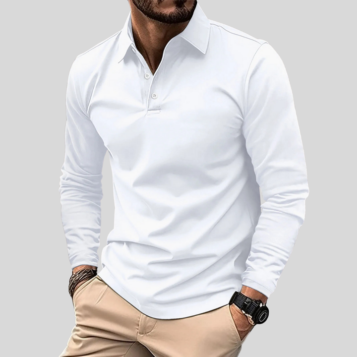 Ethan | Refined Long-Sleeve Polo