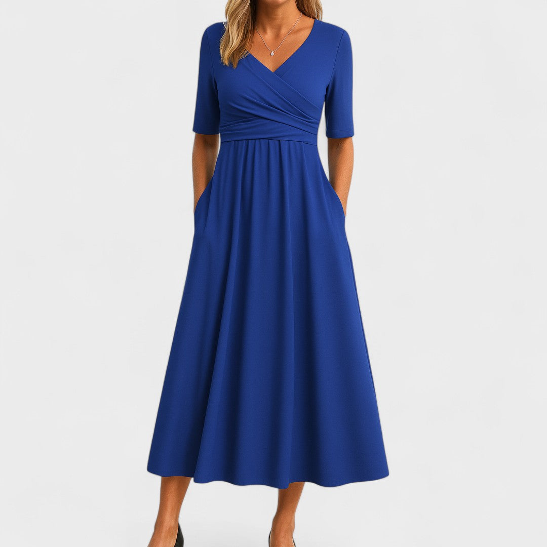 Ida | Elegant Pleated Midi Dress