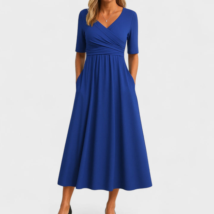 Ida | Elegant Pleated Midi Dress