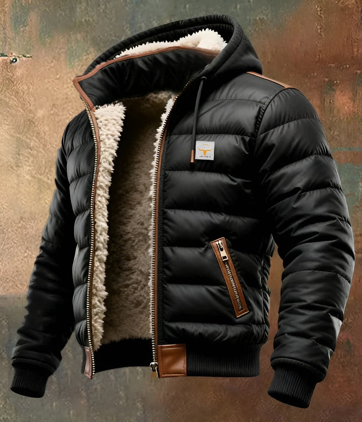 LEVANTAVERSAILLES | QUILTED COAT WITH HOOD AND SHERPA INTERIOR