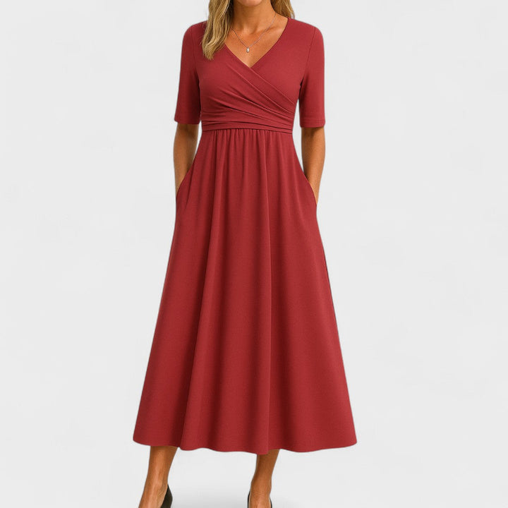 Ida | Elegant Pleated Midi Dress
