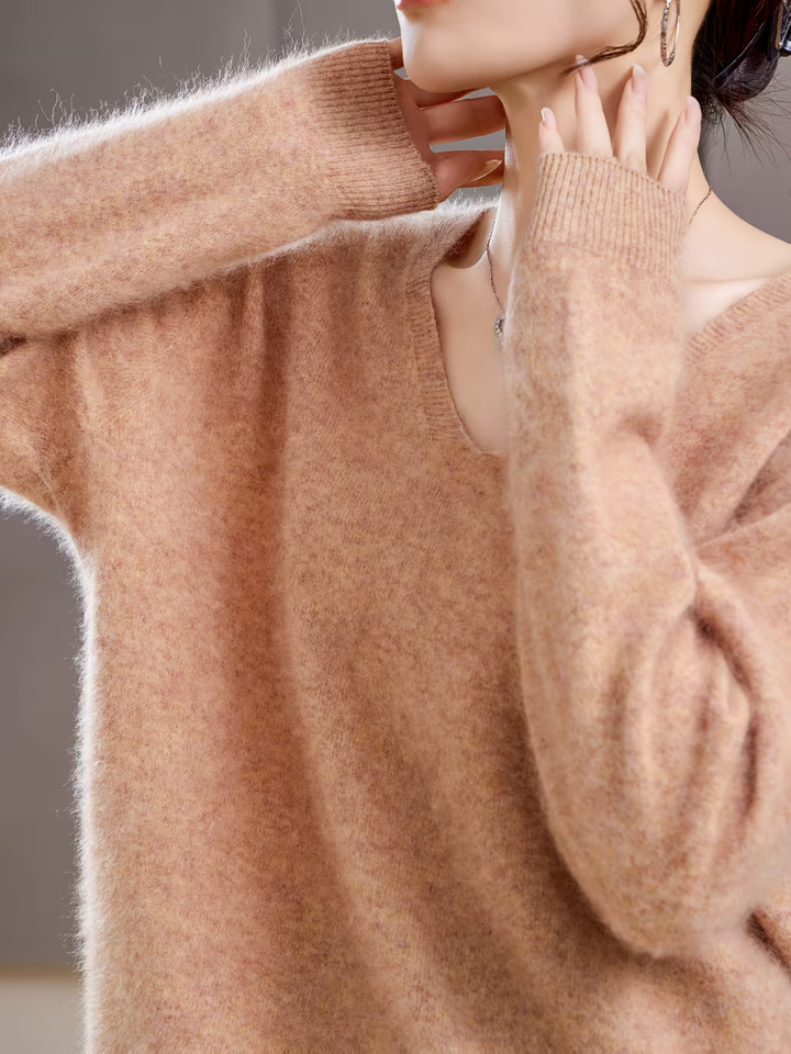 Élise | Brushed V-Neck Sweater