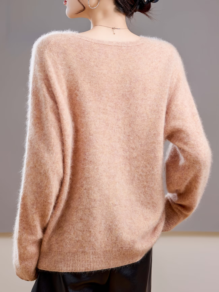 Élise | Brushed V-Neck Sweater