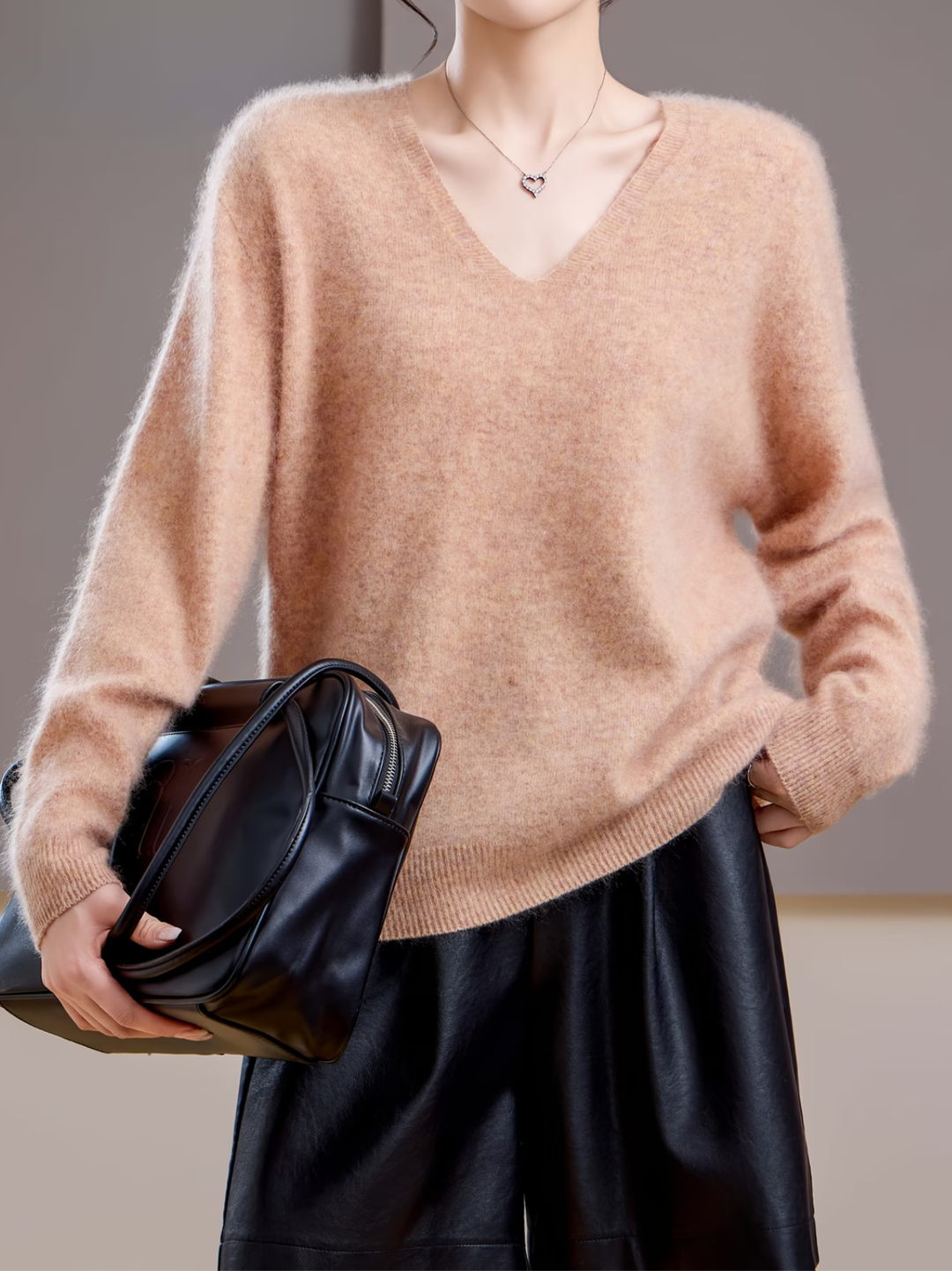Élise | Brushed V-Neck Sweater