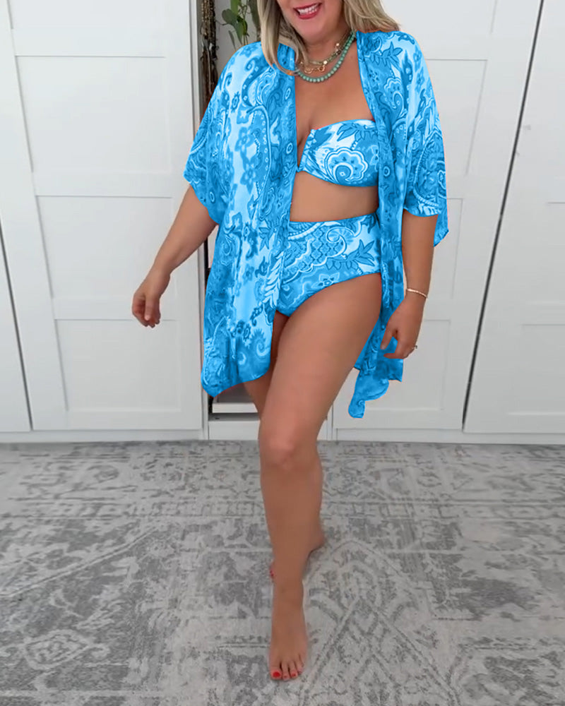 Three-Piece Swimsuit Vacation