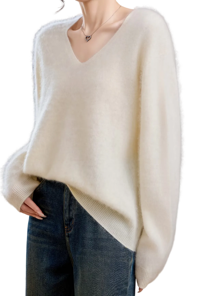 Élise | Brushed V-Neck Sweater