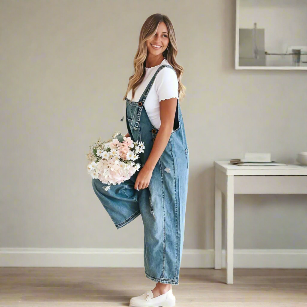 Marie | Vintage-Wash Wide-Leg Jumpsuit