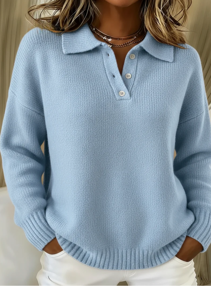 Herra | Soft Knit Polo Sweater