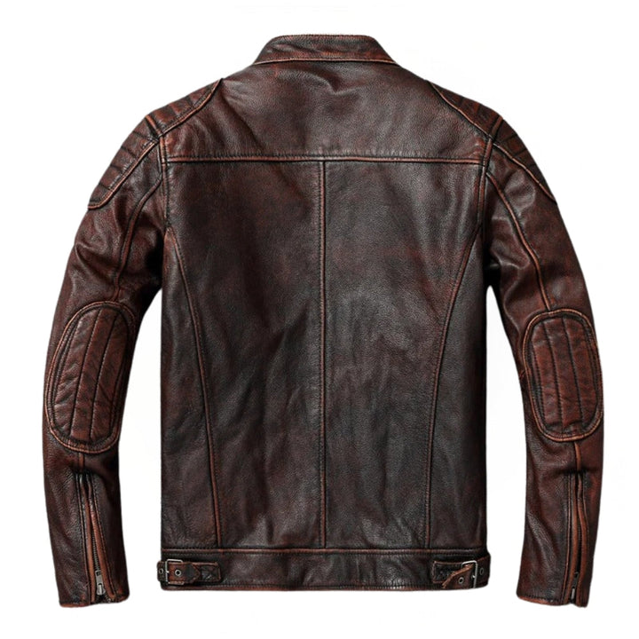 Jorge | Leather Jacket with Front Zipper