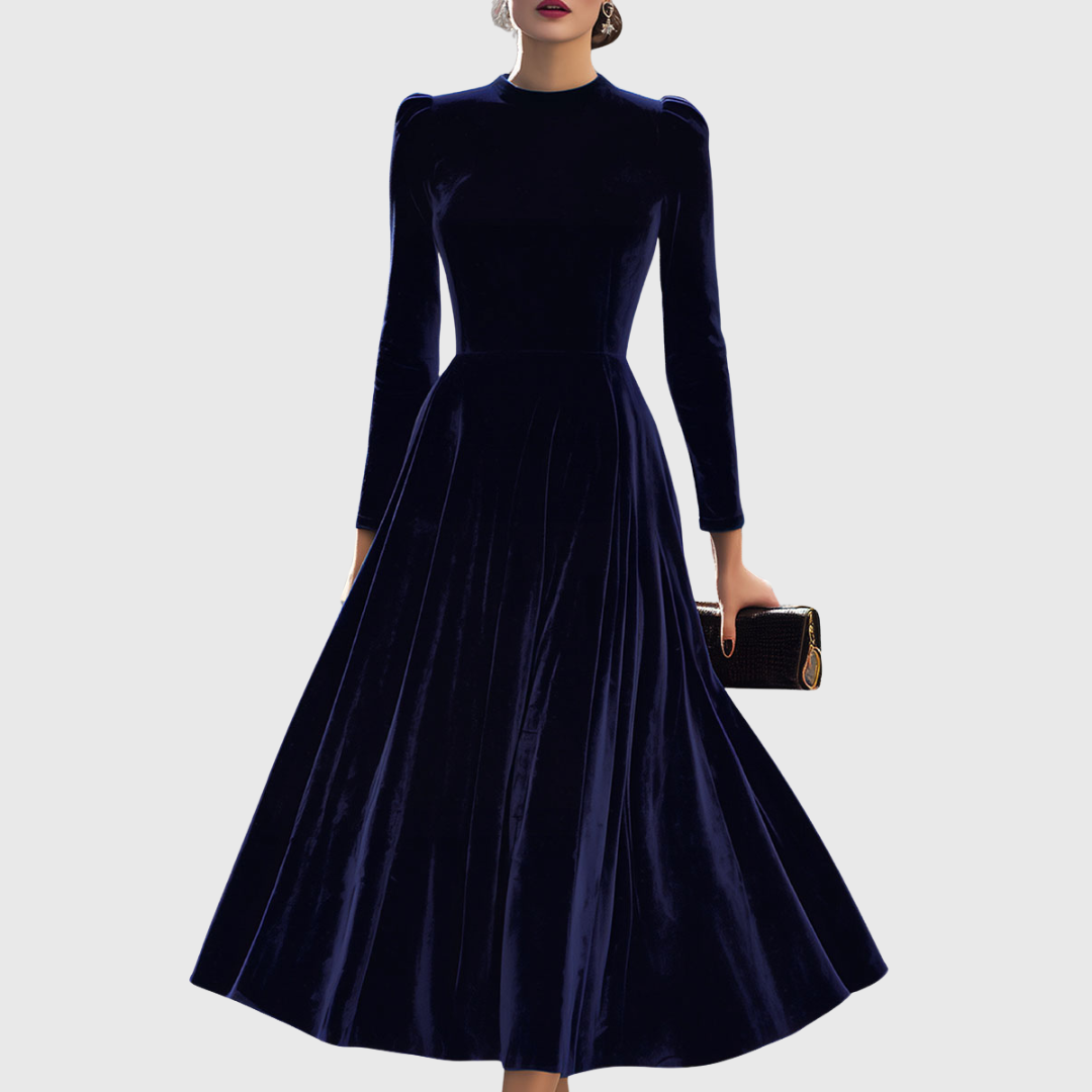 Elissa | Elegant Long-Sleeve Midi Dress