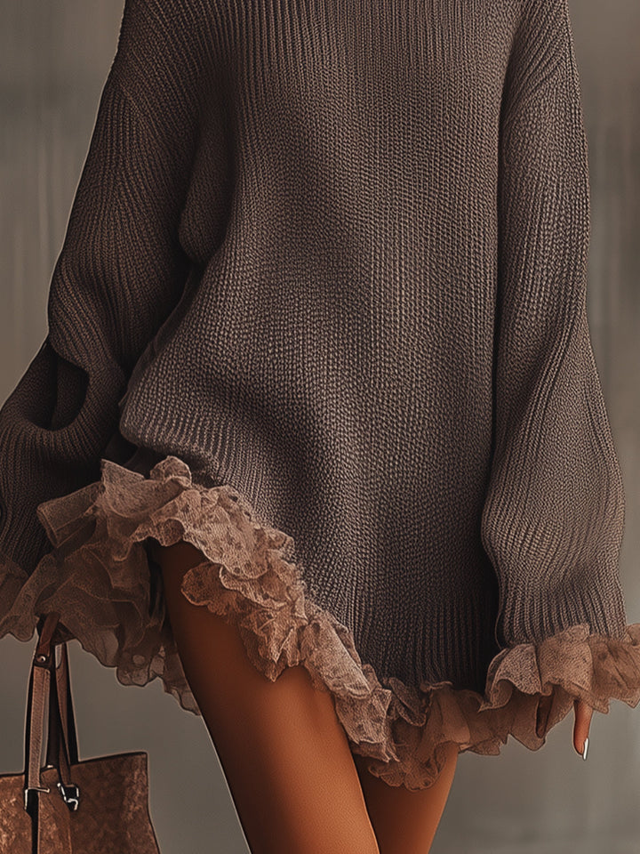 Ruffle | Elegant Sweater Dress