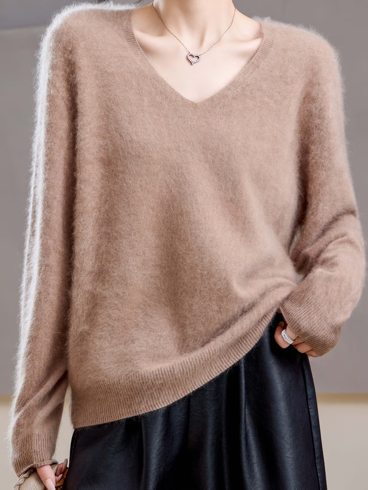 Élise | Brushed V-Neck Sweater