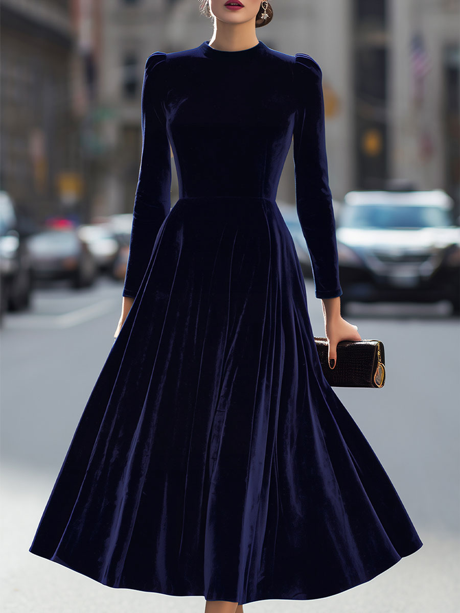 Elissa | Elegant Long-Sleeve Midi Dress
