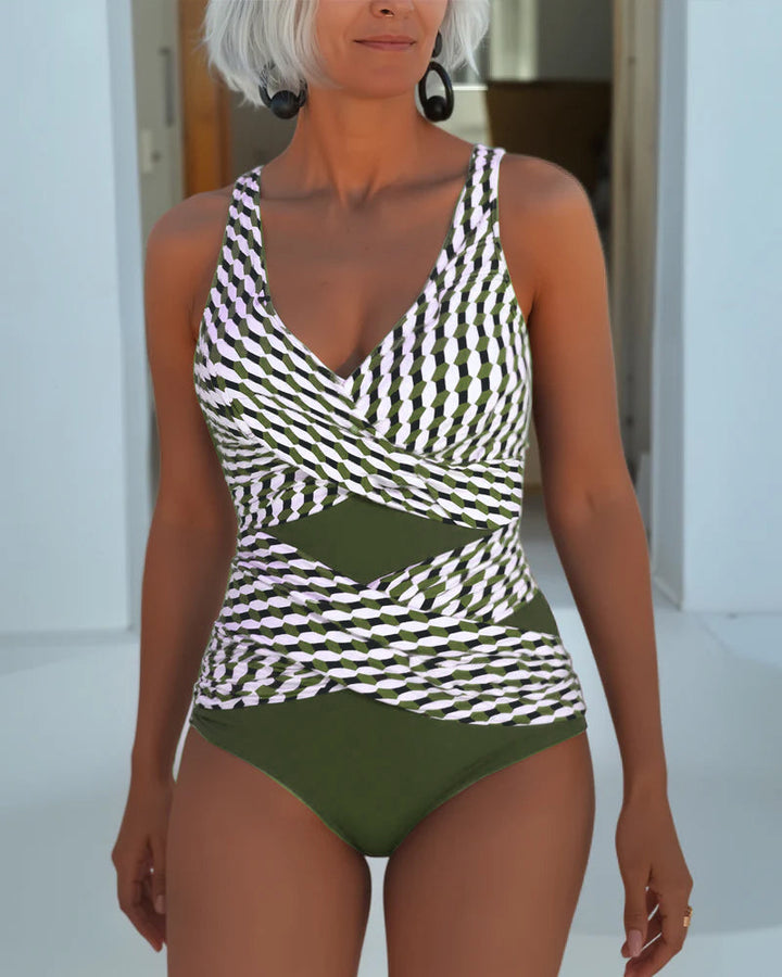 Swimsuit with Cross Cut for Relaxed Resort Style