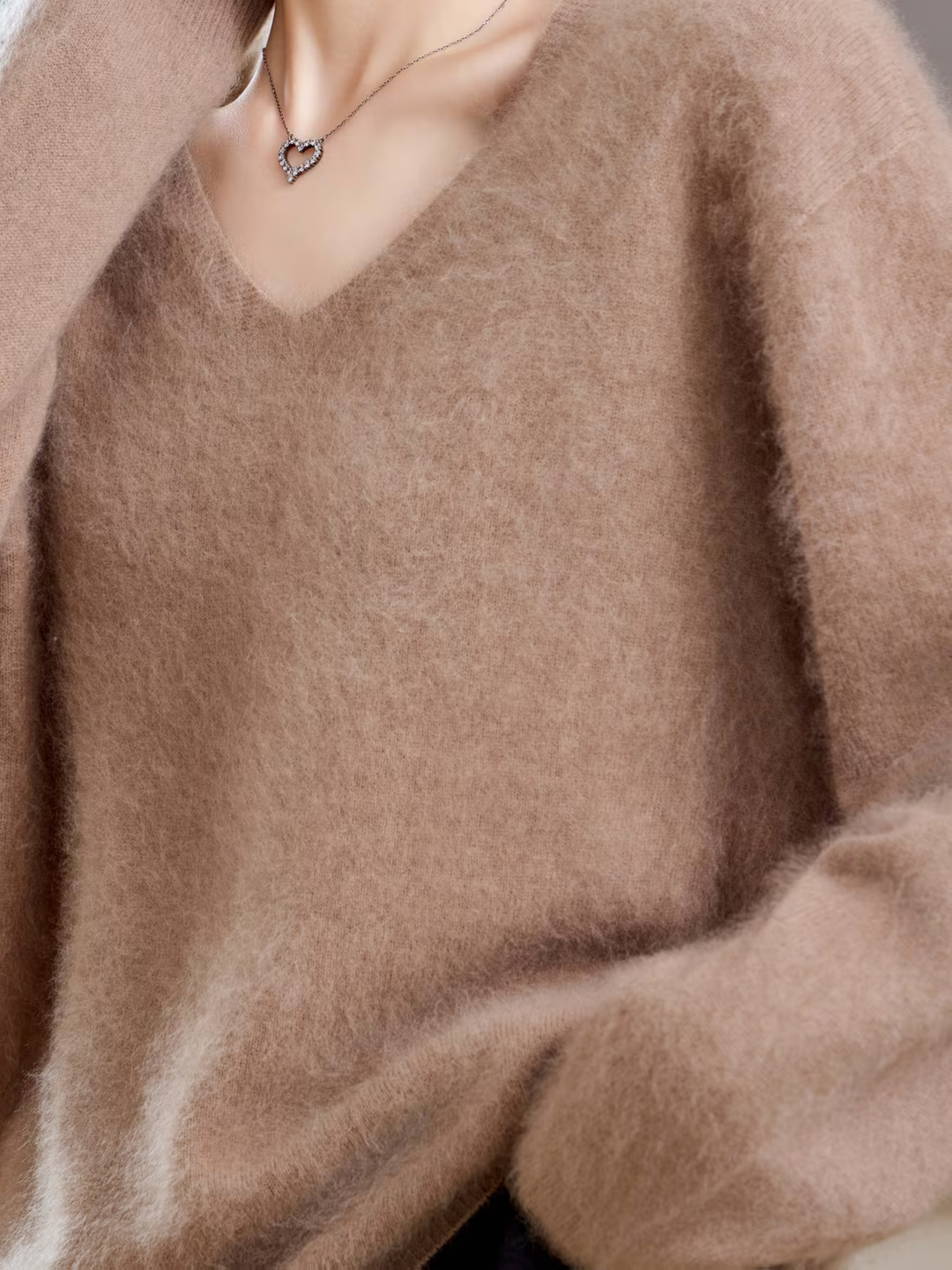 Élise | Brushed V-Neck Sweater