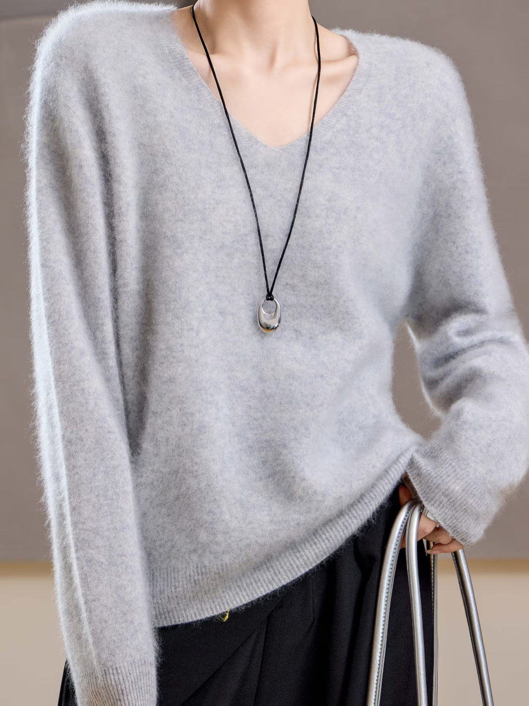 Élise | Brushed V-Neck Sweater