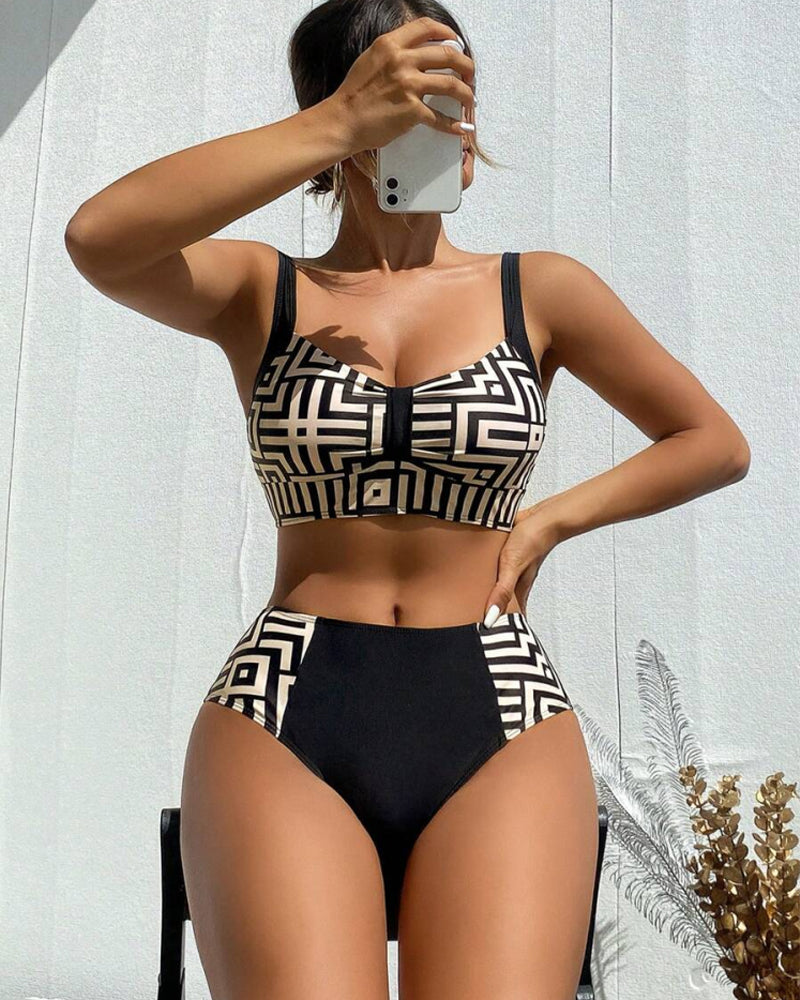 Stylish Printed Two-Piece Bikini