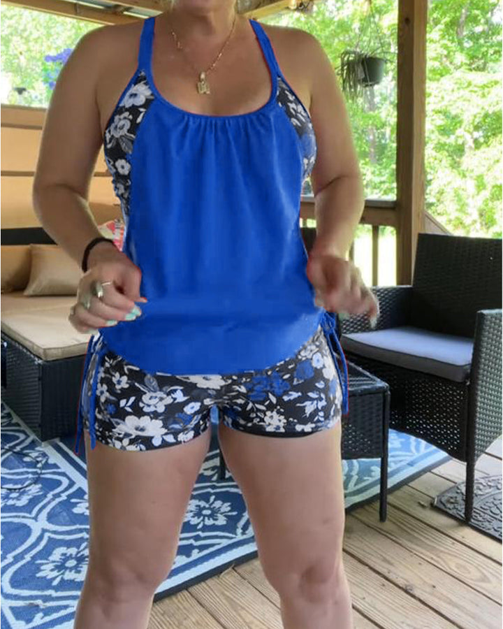 Printed Swimwear with Boxer Straps