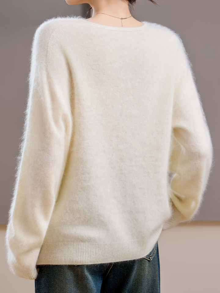 Élise | Brushed V-Neck Sweater