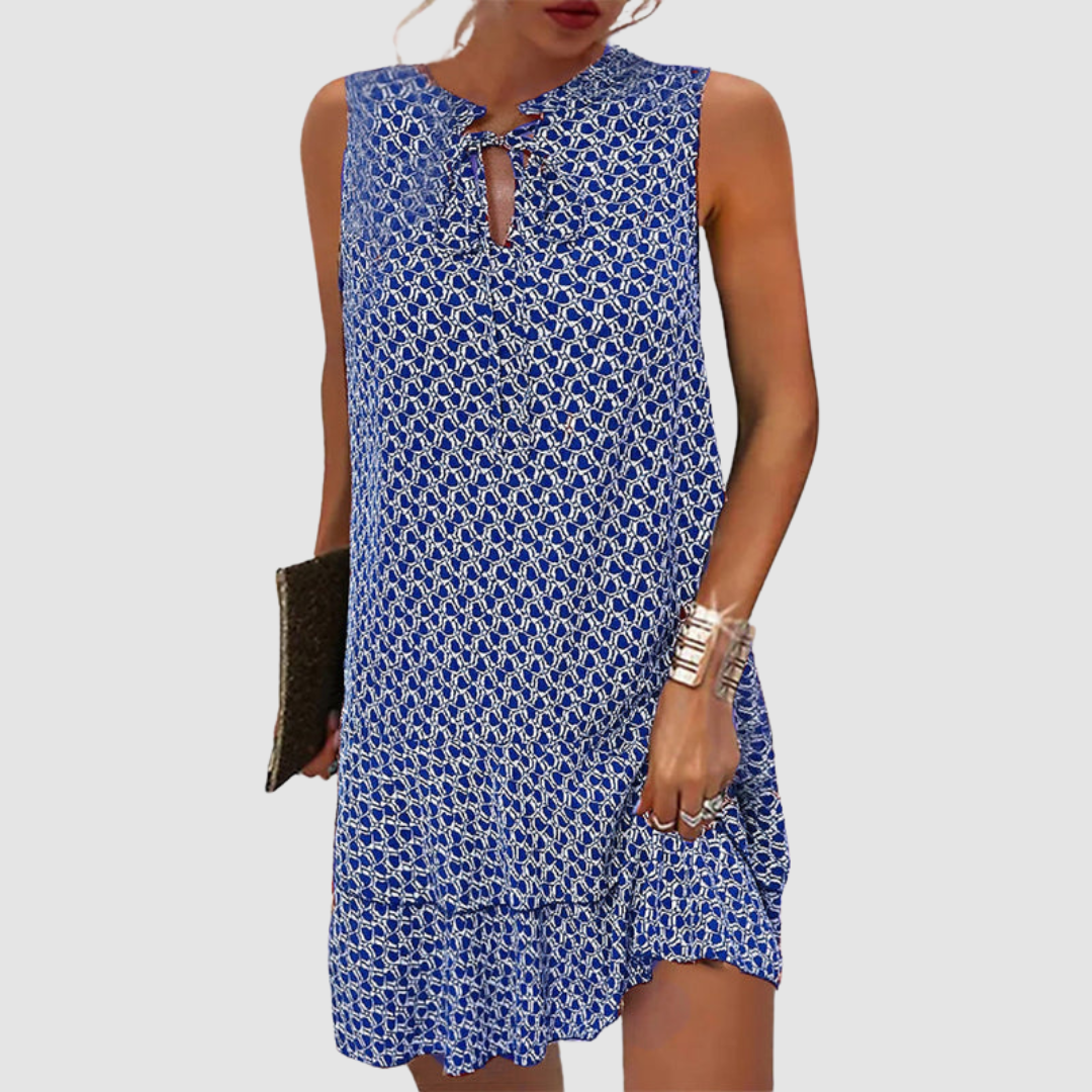 Ava | Sleeveless Printed Mini Dress