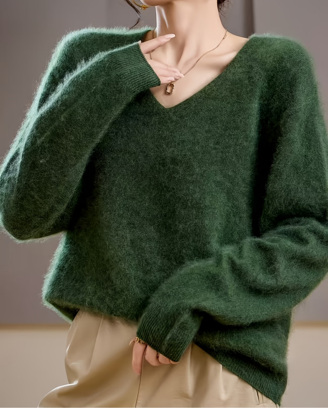 Claire | Brushed V-Neck Sweater
