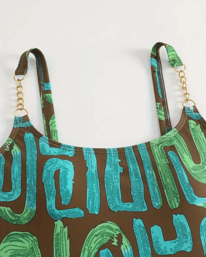 Sexy One-Piece Swimsuit with Straps