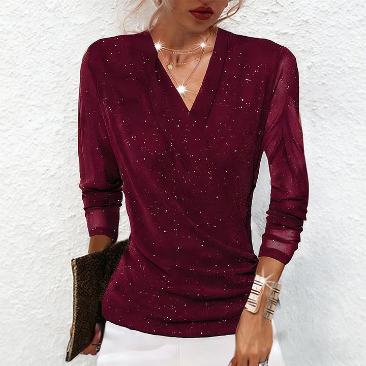 Maribel | Elegant V-Neck Blouse