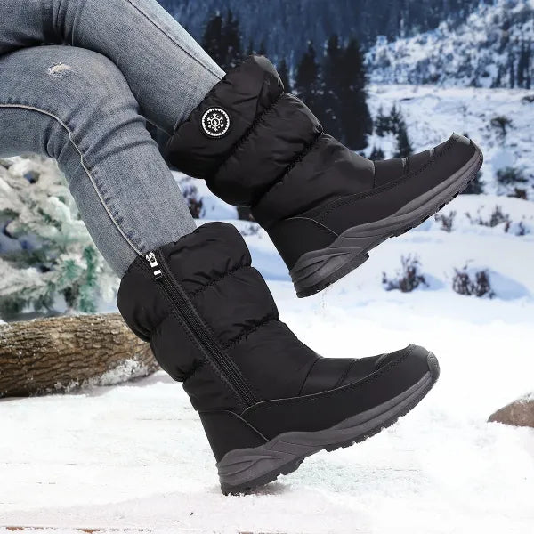 Neria | Winter Snow Boots with Side Zipper