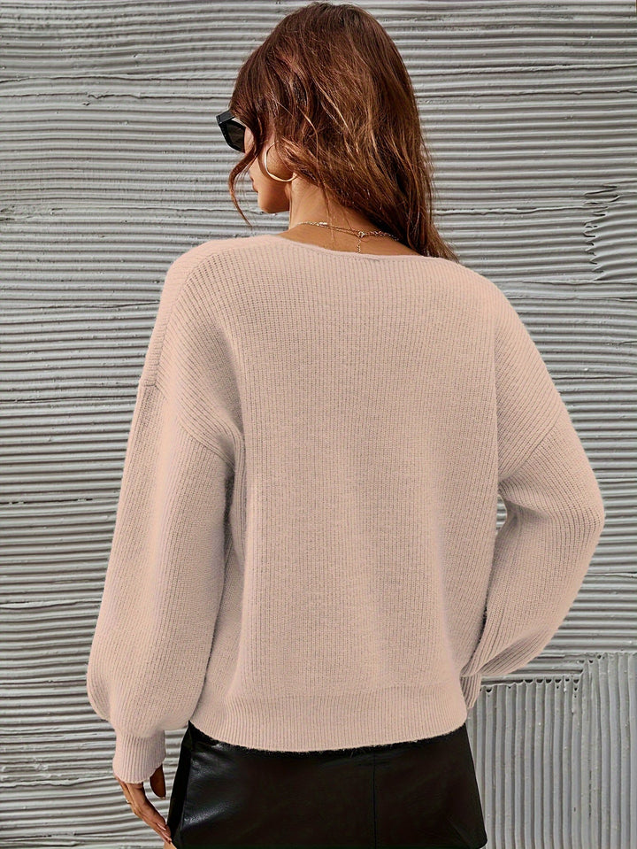 June | Ribbed V-Neck Sweater