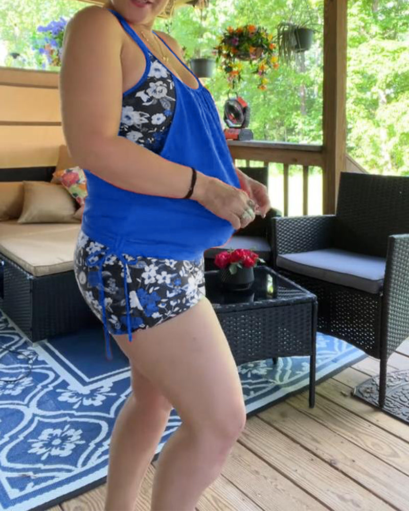 Printed Swimwear with Boxer Straps