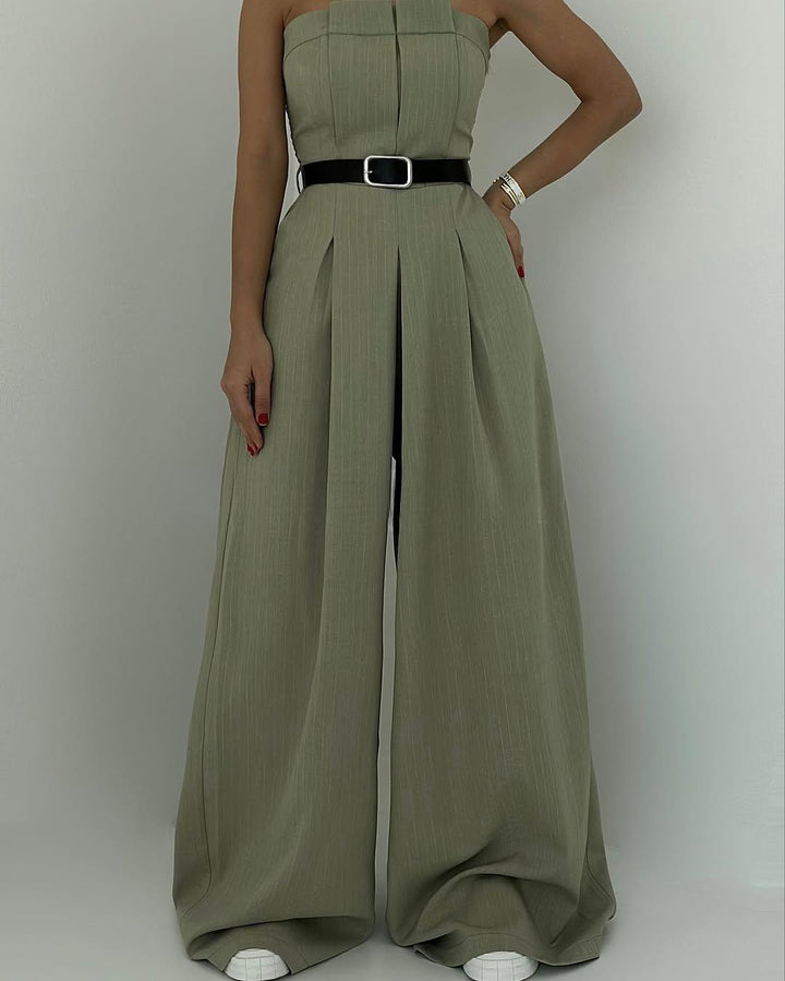 Lauralie | Strapless Jacket-Style Jumpsuit Set