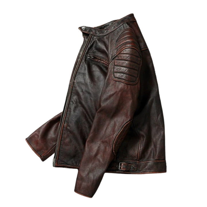 Jorge | Leather Jacket with Front Zipper