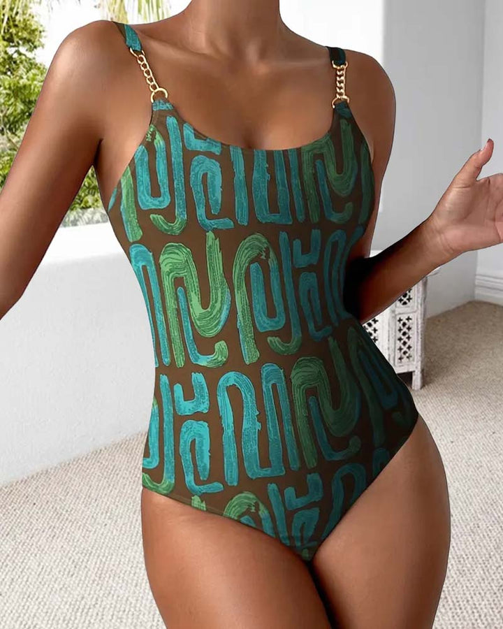 Sexy One-Piece Swimsuit with Straps