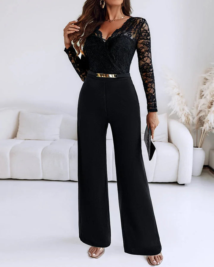 Julienne | Elegant Long-Sleeved Lace Jumpsuit