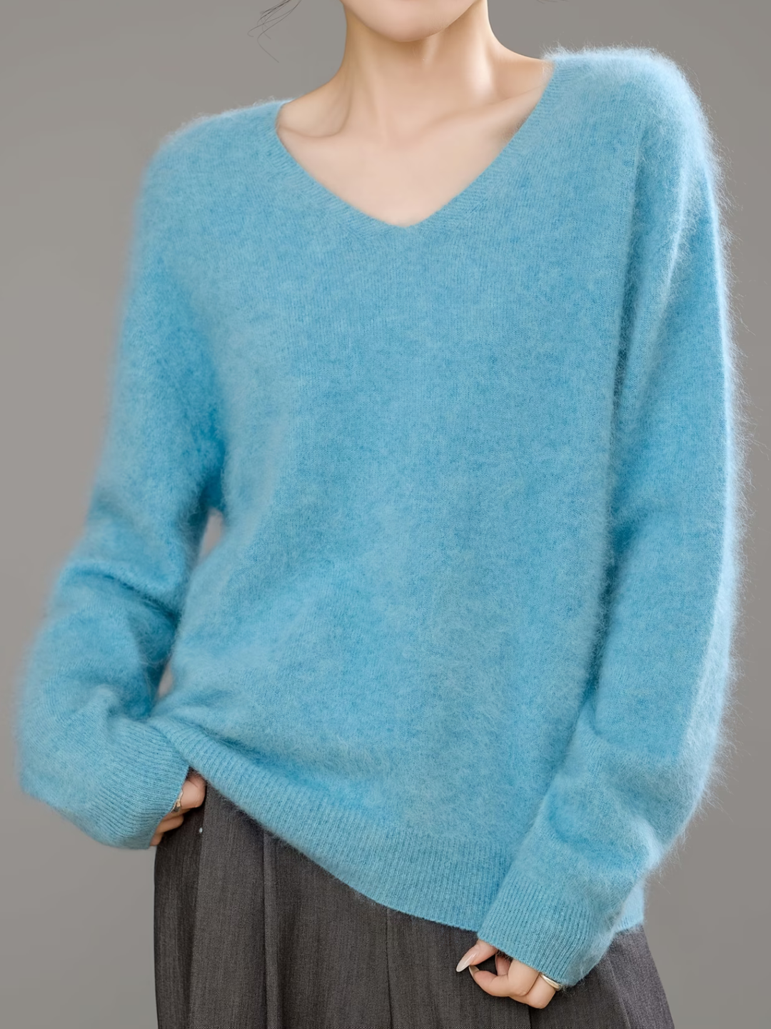 Élise | Brushed V-Neck Sweater