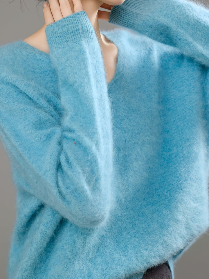 Élise | Brushed V-Neck Sweater