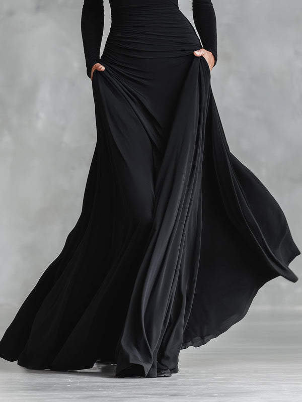 Hestia | Elegant Maxi Dress with Flowing Pleats