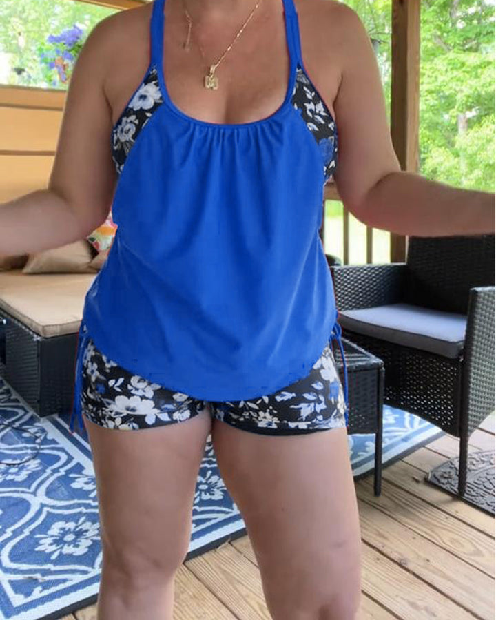 Printed Swimwear with Boxer Straps