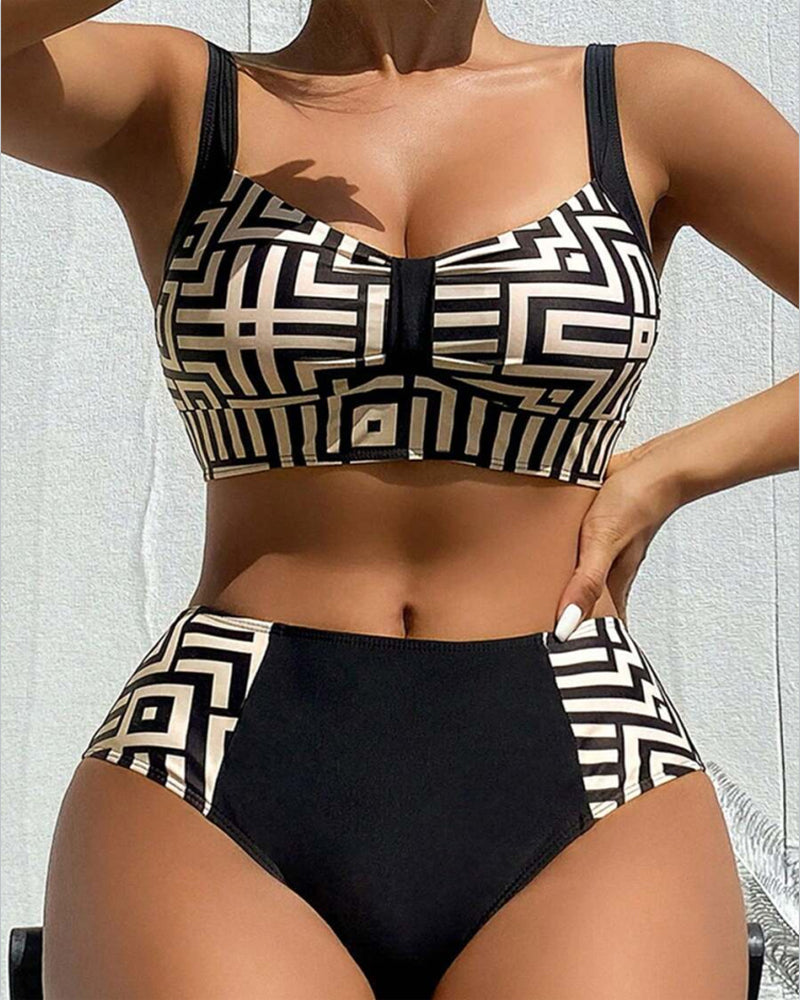 Stylish Printed Two-Piece Bikini