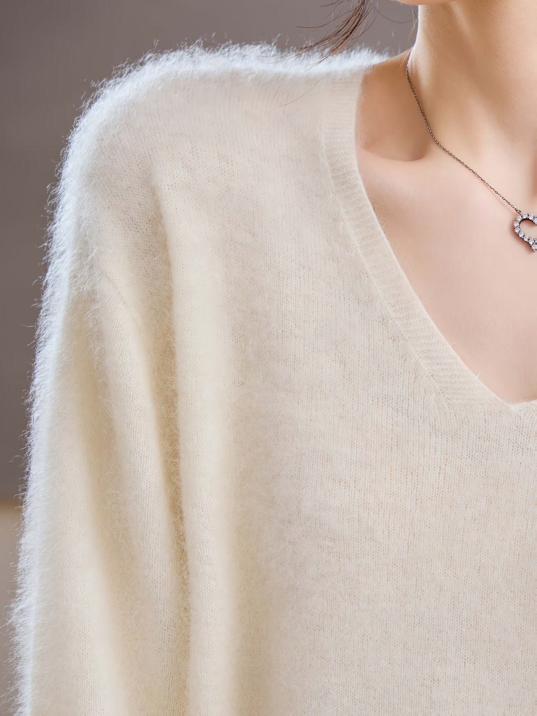 Élise | Brushed V-Neck Sweater