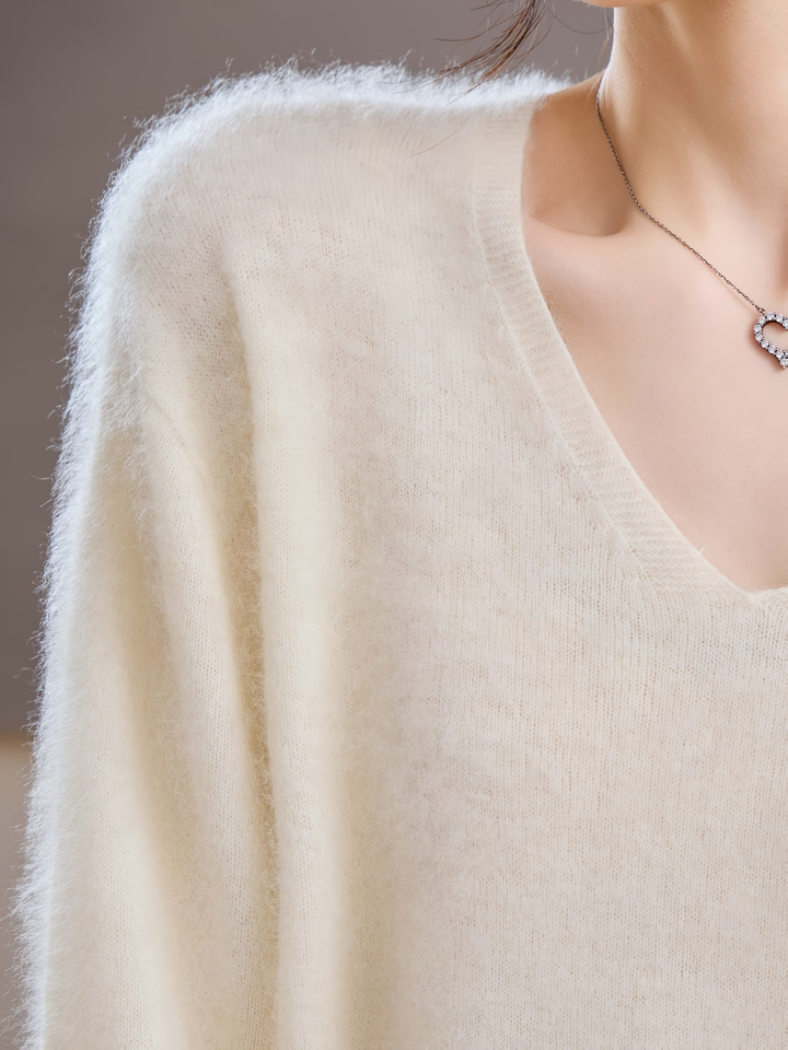 Élise | Brushed V-Neck Sweater