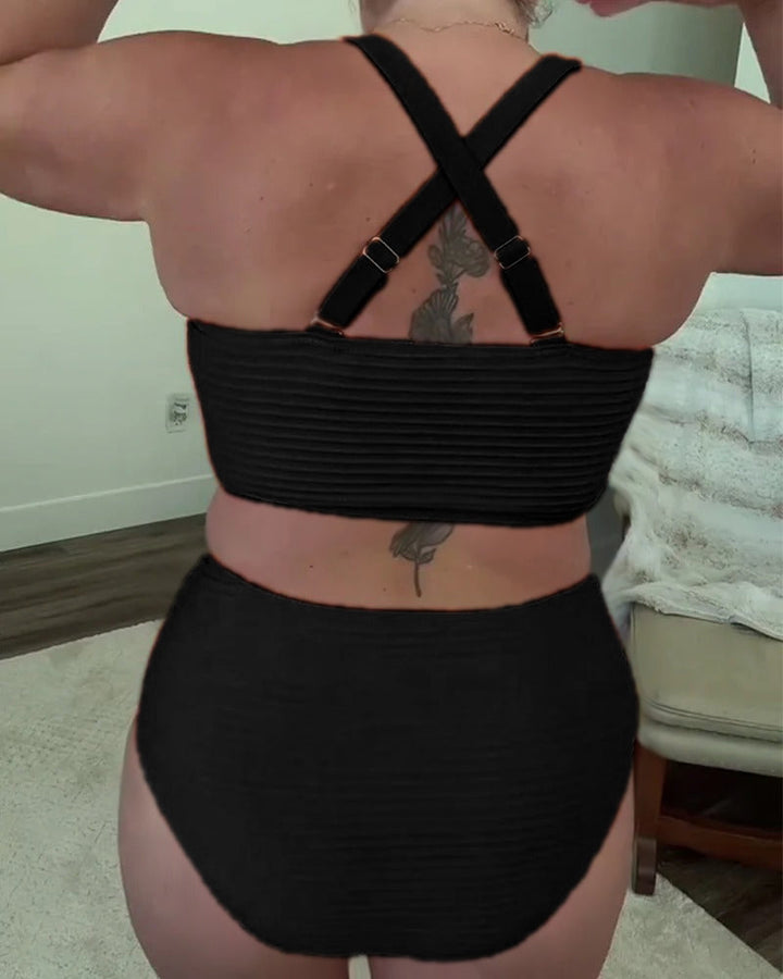 Casual Triangle Solid Color Bikini