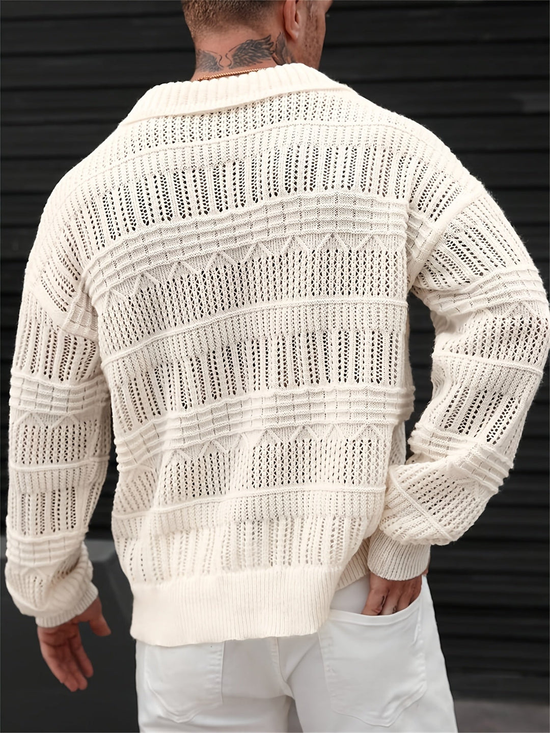 Wesley | Long-Sleeve Sweater with Cut Design