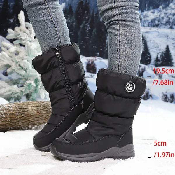 Neria | Winter Snow Boots with Side Zipper