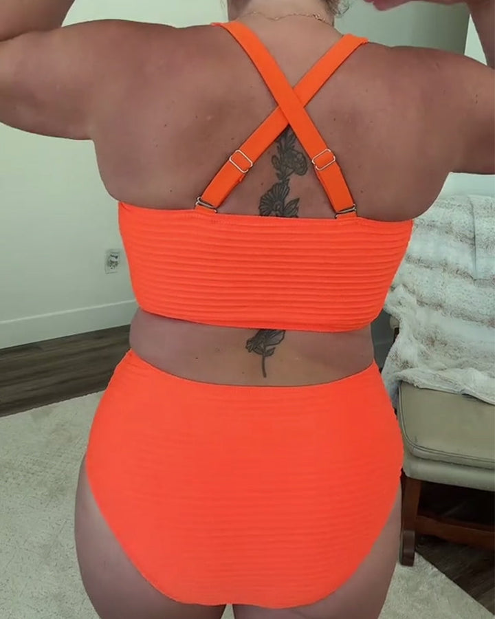 Casual Triangle Solid Color Bikini